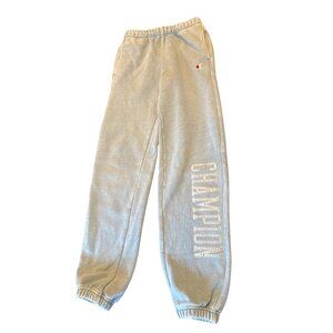 Champion Womens Small Reverse Weave Heavy Jogger Sweatpants Light Blue Cotton